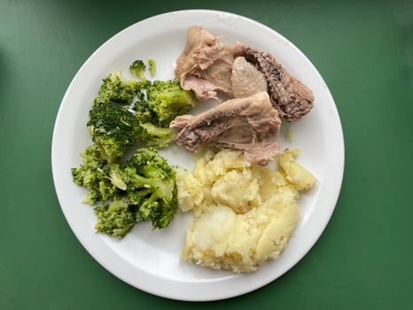 Delicious roasted potatoes broccoli and chicken 2 photo