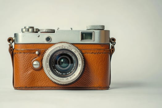 Vintage analog camera showing beauty of old technology photo