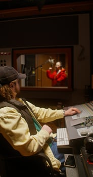 Man wearing a yellow jacket photo