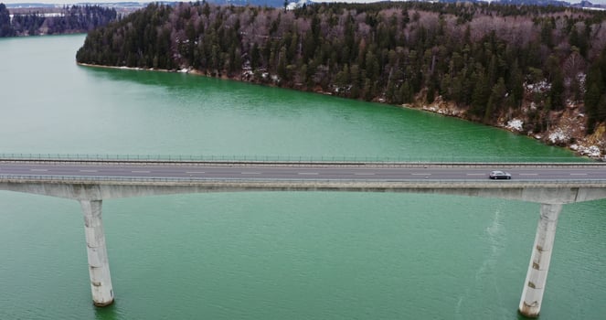 Picturesque places in Germany from a drone photo