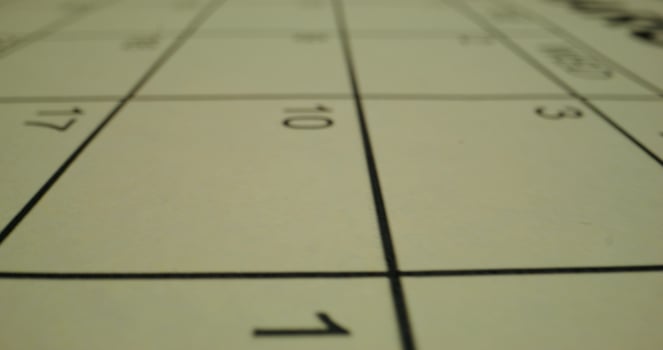 A close up of a calendar with the date on it photo
