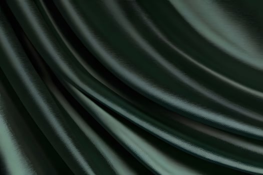 Elegant Draped Dark Green Silk Fabric Texture photo