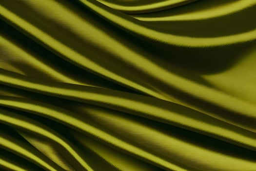 Olive Green Silk Fabric Drape Luxurious Texture and Elegant Waves photo
