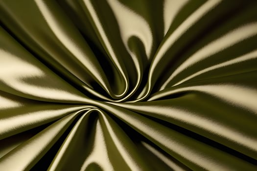 Olive Green Satin Drapery Luxurious Fabric Texture photo