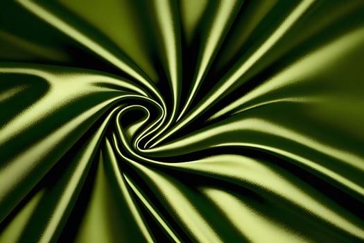 Olive Green Satin Fabric Swirl Luxurious Texture for backgroundfor backgroundand Smooth Drape photo
