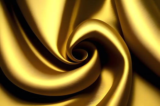 Golden fabric swirls in a rich, textured abstract design. photo