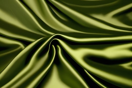 Luxurious Olive Green Satin Drape A Textured Abstract Experience photo