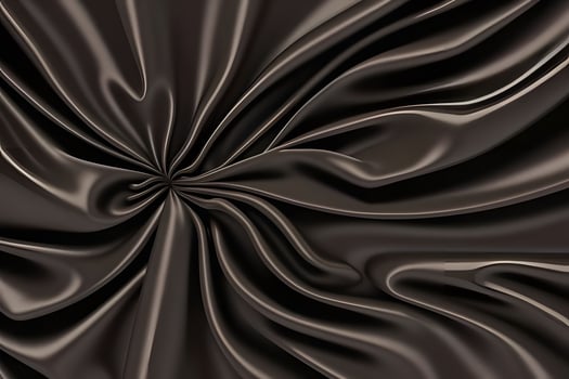 Abstract Dark Brown Silk Drapery Luxurious Swirls and Folds of Elegant Fabric photo