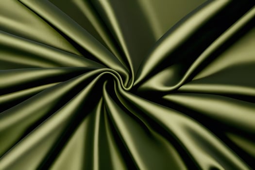 Elegant Olive Green Satin Drape Luxurious Texture and Smooth Flow photo
