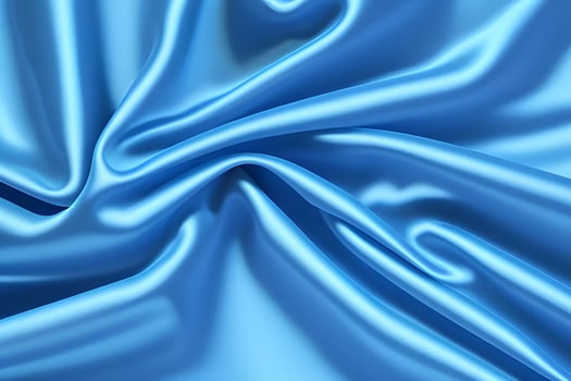 Abstract Blue Silk Fabric Drapery A Luxurious Texture for Background and Smooth Waves. photo