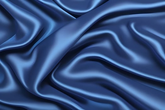 Abstract Blue Silk Drapery Elegant Texture and Smooth Waves photo