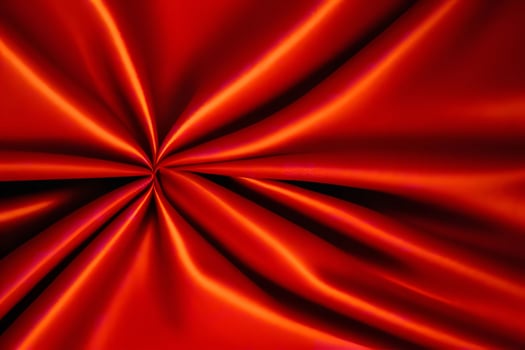 Radiant Red Silk A Symphony of Draped Fabric photo