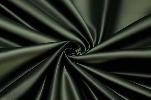 Elegant Draped Dark Green Satin Fabric Texture background. . photo