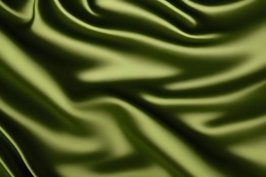 Elegant Olive Green Silk Drape Luxurious Texture and Subtle Waves photo