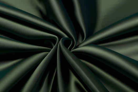 Dark Green Satin Fabric Texture Luxurious Drape and Smooth Surface photo