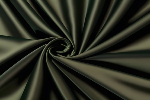 Elegant Swirling Dark Green Satin Fabric Texture. photo