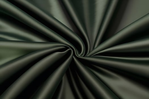 Elegant Draped Dark Green Satin Fabric Texture Background.. Background... photo