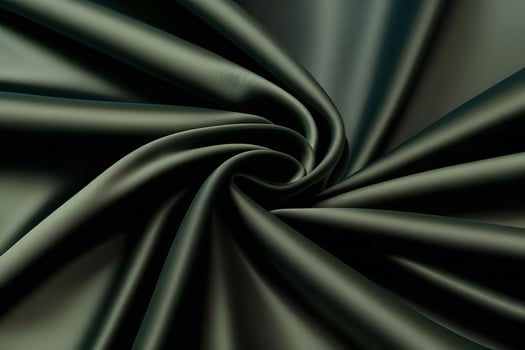 Elegant Draped Dark Green Satin Fabric Texture Background.. photo