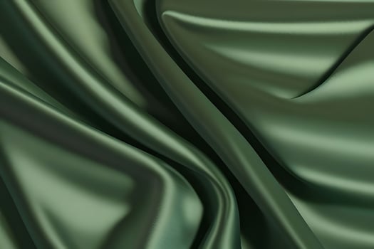 Elegant Texture of Draped Olive Green Satin Fabric photo
