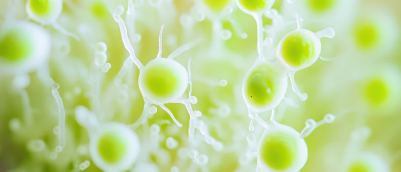A close up of a green and white flower photo