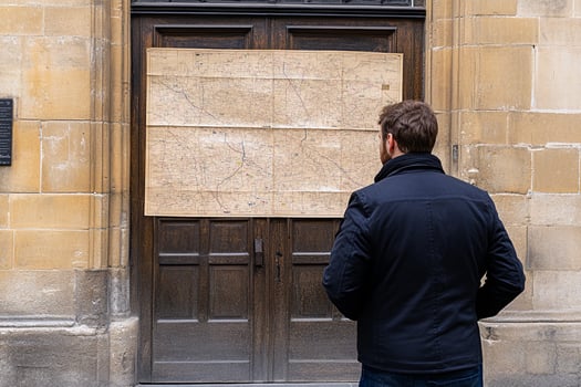 A man looking at a map photo