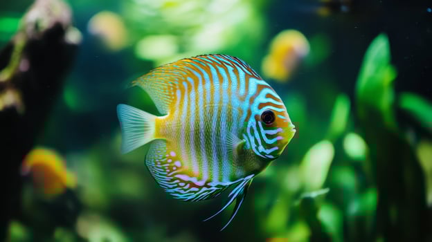 Vibrant Tropical Fish in Aquarium photo