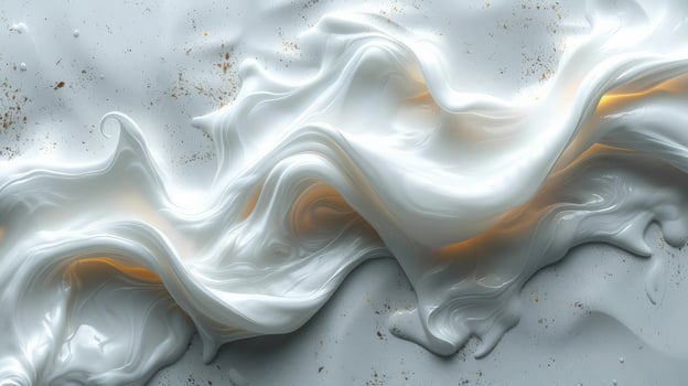 A close up of a white liquid flowing over a surface photo