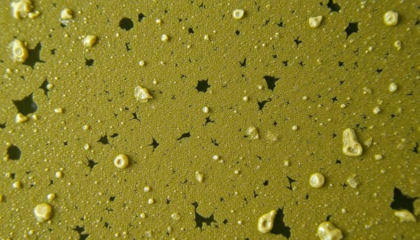 A macro shot of pollen grains, revealing their microscopic structures and diverse shapes. photo