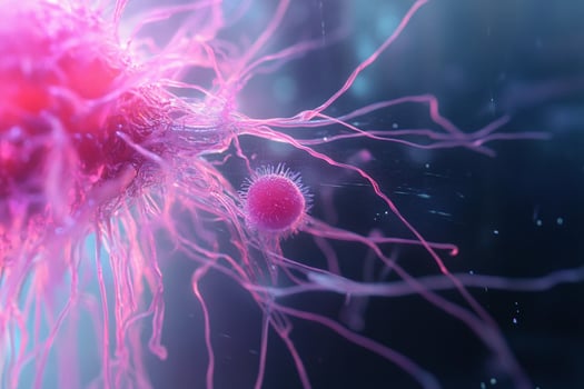 Cancer cells are shown in a photo