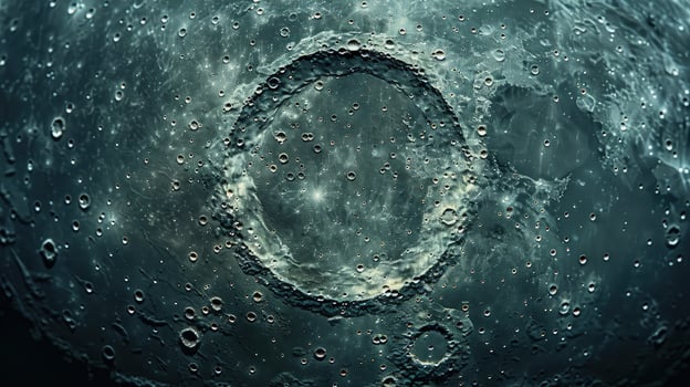 The Moon's raw and unyielding landscape revealed in an overhead shot photo