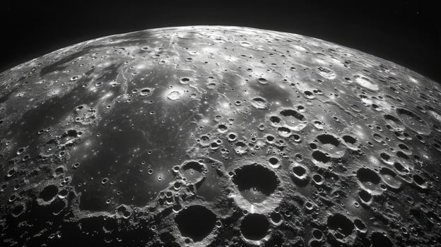 A captivating view of the Moon's majestic emptiness from the sky photo