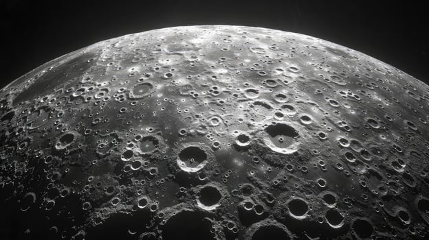 A breathtaking top-down view highlighting the Moon's barren elegance photo