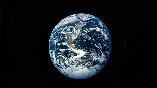 Earth shining brightly as captured from a distant cosmic angle photo
