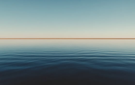 A calm ocean with a horizon line photo