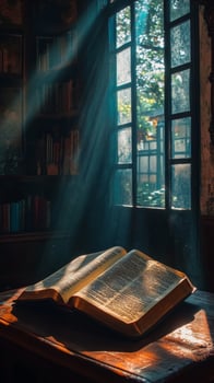 The bible in the light photo