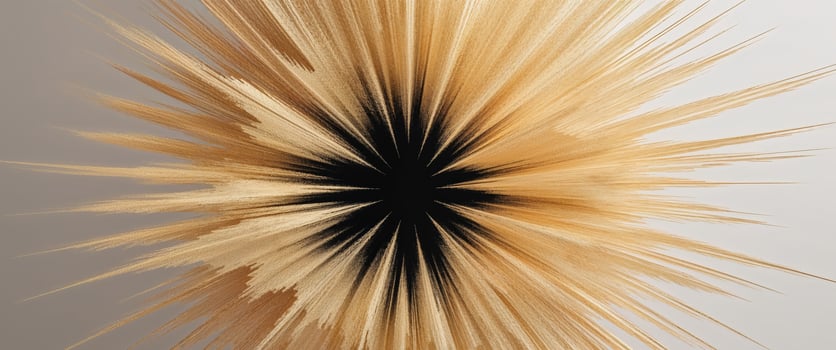Abstract Gold and Black Radial Burst Design. photo