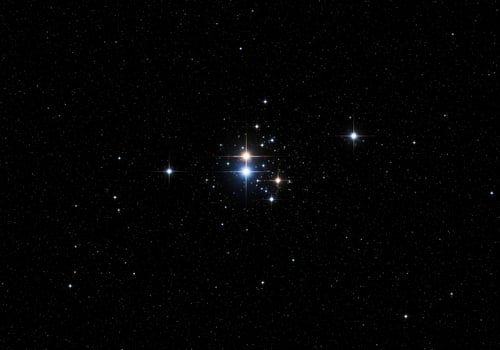 A brilliant celestial star cluster shines brightly in the vast expanse of space. photo