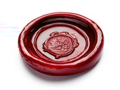 Wax seal showing intricate design on a flat surface photo