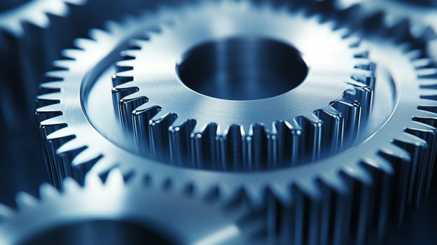 Industrial Gears In Motion in focus photo