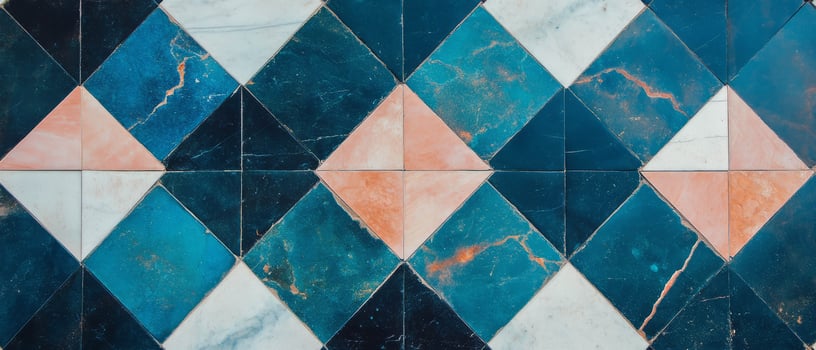 Geometric tile patterns with clean lines in a sophisticated modern setting photo
