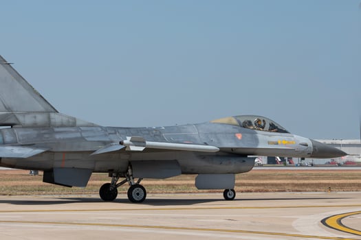 A jet on the runway photo