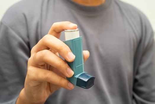Asthma and chronic obstructive pulmonary disease COPD, Asian photo