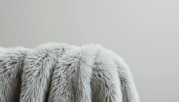 Cozy Grey Throw on Bed with Copyspace Background for Intimate Home Decor Modern Minimalist View photo