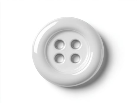 White button with four holes resting on a smooth surface photo