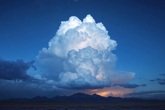 A large cloud is seen in the sky photo