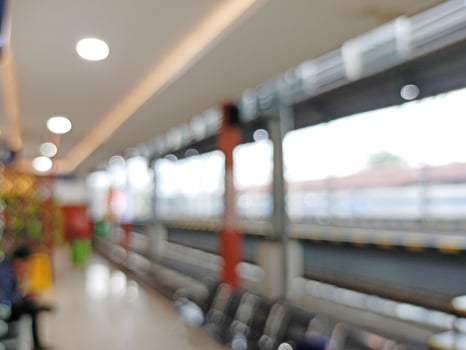 Indoor Railway Scene Defocused Perspective photo