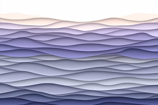 A paper cut of waves in purple and blue colors photo