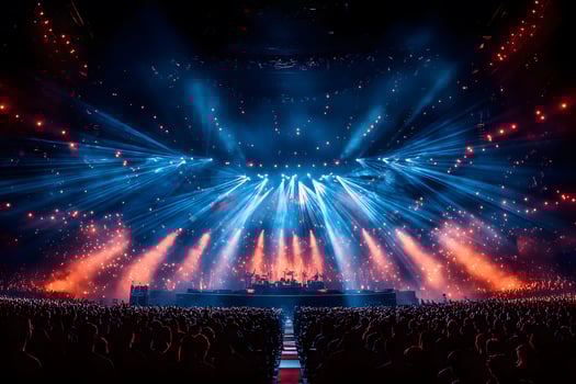 Spectacular Concert Light Show at a Packed Arena - Live Music Experience photo