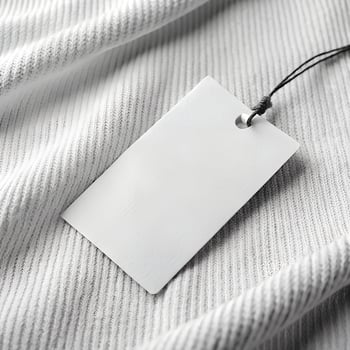 Cloth Label Tag Mockup 3d Render Image photo