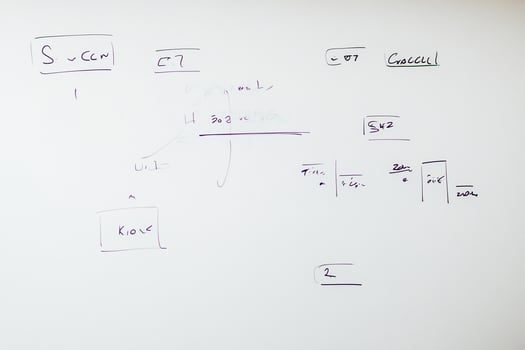 A whiteboard with a diagram of a computer photo